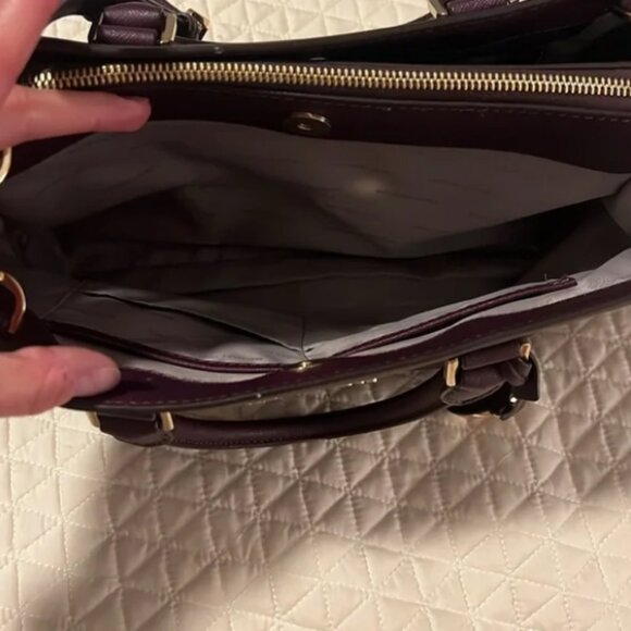 Michael Kors Edith Large Saffiano Leather Handbag (Merlot) - Picture 6 of 8